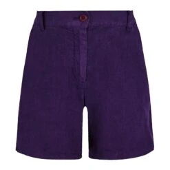 Vilebrequin Purple Leslie Linen Shorts