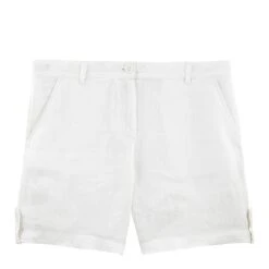 Vilebrequin White Mid Length Linen Shorts -Exquisite Clothing 16793208 3