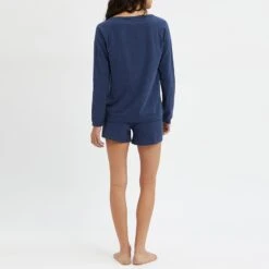 N°· Eleven Blue Marl Cotton Pyjama Short Set -Exquisite Clothing 16967432 51 1