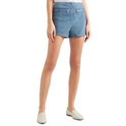 VICTORIA, VICTORIA BECKHAM Cornflower Zip Pocket Shorts