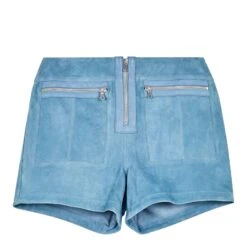 VICTORIA, VICTORIA BECKHAM Cornflower Zip Pocket Shorts -Exquisite Clothing 17033658 4