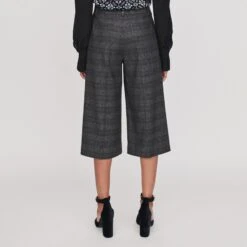 MAJE Grey Inda Wool Blend Cropped Trousers -Exquisite Clothing 17209873 3