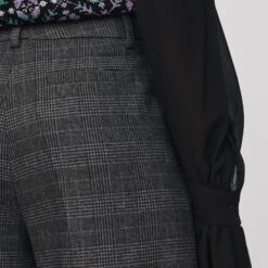 MAJE Grey Inda Wool Blend Cropped Trousers -Exquisite Clothing 17209873 4