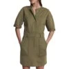 Reiss Khaki Emlyn Casual Cotton Blend Dress -Exquisite Clothing 17670475 1