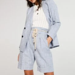 Claudie Pierlot Multicoloured Cotton Blend Effecto Shorts -Exquisite Clothing 17704623 3