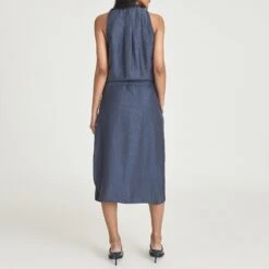Reiss Blue Keeley Midi Dress -Exquisite Clothing 17717948 2