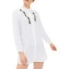 Vilebrequin White Pineapple Linen Shirt Dress -Exquisite Clothing 17723826 1