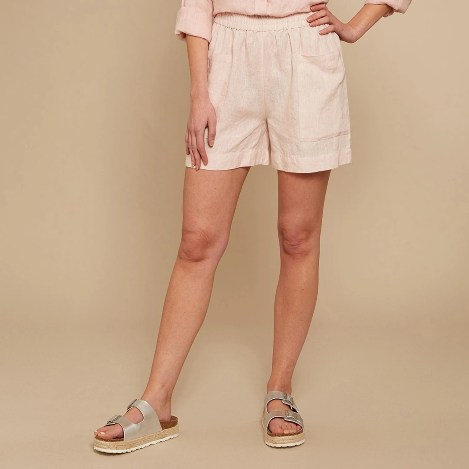 N°· Eleven Pink Linen Pocket Short 3 N°· Eleven Pink Linen Pocket Short