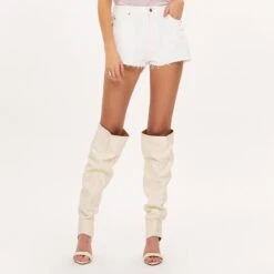 IRO White Flita Denim Shorts