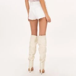 IRO White Flita Denim Shorts -Exquisite Clothing 17936306 3