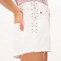 IRO White Flita Denim Shorts -Exquisite Clothing 17936306 4