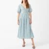 Great Plains Blue Floral Cotton Wrap Midi Dress 1 Great Plains Blue Floral Cotton Wrap Midi Dress -Exquisite Clothing 18069415 1