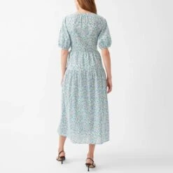 Great Plains Blue Floral Cotton Wrap Midi Dress -Exquisite Clothing 18069415 3