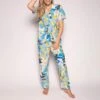 Cyberjammies Blue Lemon Leaf Print Pyjama Set