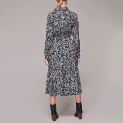 WHISTLES Pink Animal Print Shirt Dress -Exquisite Clothing 18096496 2