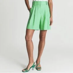 Reiss Green Gracey Tailored Shorts