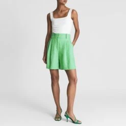 Reiss Green Gracey Tailored Shorts -Exquisite Clothing 18138052 3