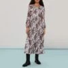 WHISTLES Multi Leio Printed Midi Dress -Exquisite Clothing 18150279 1