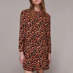 WHISTLES Red Millie Floral Print Dress