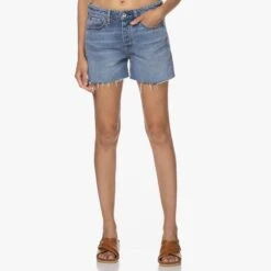 Rag & Bone Mid Blue Dre Low Rise Denim Short