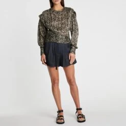 IRO Charcoal Kelis Pleated Short -Exquisite Clothing 18169337 4