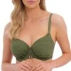Fantasie Olive Beach Waves Gathered Full Cup Bikini Top -Exquisite Clothing 18174864 1