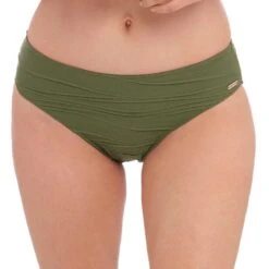 Fantasie Olive Beach Waves Mid Rise Bikini Brief