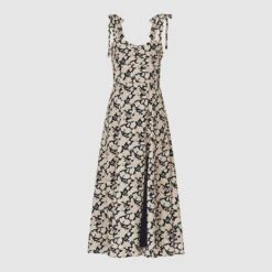 Reiss Ivory Yanna Floral Slit Leg Midi Dress -Exquisite Clothing 18190076 3
