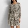 Theory Animal Print Belted Waist Silk Mini Dress -Exquisite Clothing 18213473 1