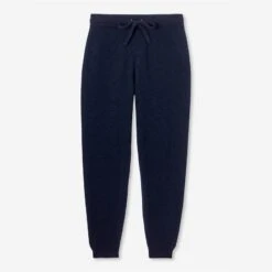 DEREK ROSE Navy Daphne Cashmere Trousers