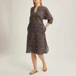 Vilebrequin Navy Fare Cotton Cover-Up -Exquisite Clothing 18246893 4