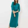 Phase Eight Teal Belle Tie Waist Cotton Blend Dress -Exquisite Clothing 18251625 1