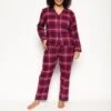 Cyberjammies Purple Clarissa Super Cosy Check Pyjama Top -Exquisite Clothing 18252629 1