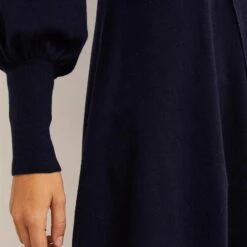 Boden Navy Cuff Detail Knitted Mini Dress -Exquisite Clothing 18254920 4