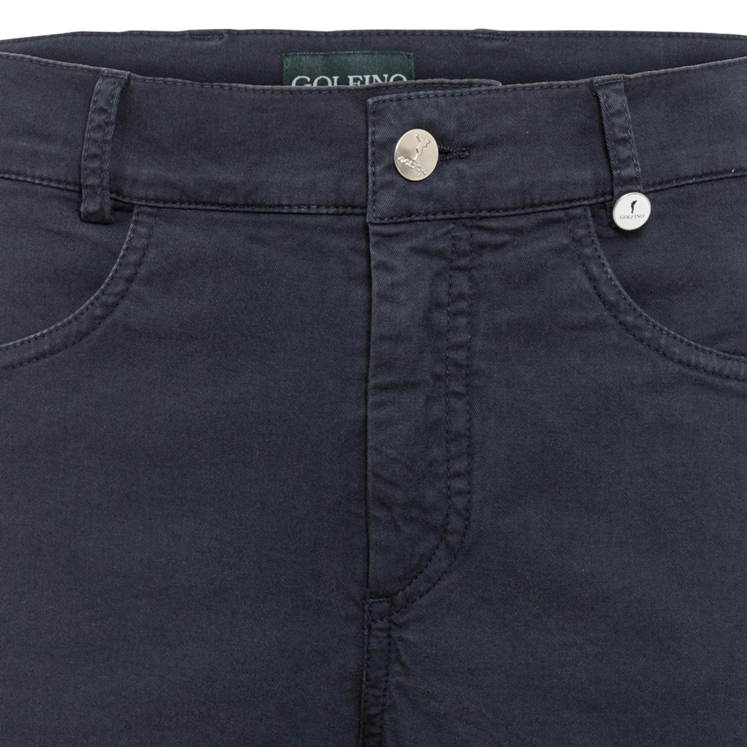 GOLFINO Navy Cotton Stretch Five Pocket Shorts 5 GOLFINO Navy Cotton Stretch Five Pocket Shorts - Image 3
