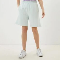 United Colors Of Benetton Sage Cotton Bermuda Shorts