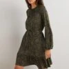 Boden Green Foliage Crew Neck Jersey Mini Dress -Exquisite Clothing 18307914 1