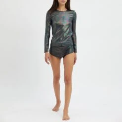 Vilebrequin Silver Metallic Look Swim Shorts -Exquisite Clothing 18315086 4