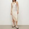 AllSaints Pink Melody Printed Silk Blend Slip Dress -Exquisite Clothing 18332603 1