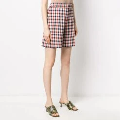 Victoria Beckham Multi Cotton Blend Tailored Shorts