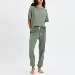 N°· Eleven Sage Cotton Short Sleeve Pyjama Set