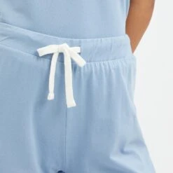 N°· Eleven Steel Blue Cotton Short Sleeve Pyjama Set -Exquisite Clothing 18341138 4