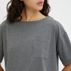 N°· Eleven Charcoal Marl Cotton Short Sleeve Pyjama Set -Exquisite Clothing 18341143 3