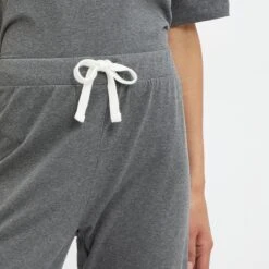 N°· Eleven Charcoal Marl Cotton Short Sleeve Pyjama Set -Exquisite Clothing 18341143 4