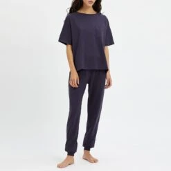 N°· Eleven Navy Cotton Short Sleeve Pyjama Set 11 N°· Eleven Navy Cotton Short Sleeve Pyjama Set -Exquisite Clothing 18341148 5