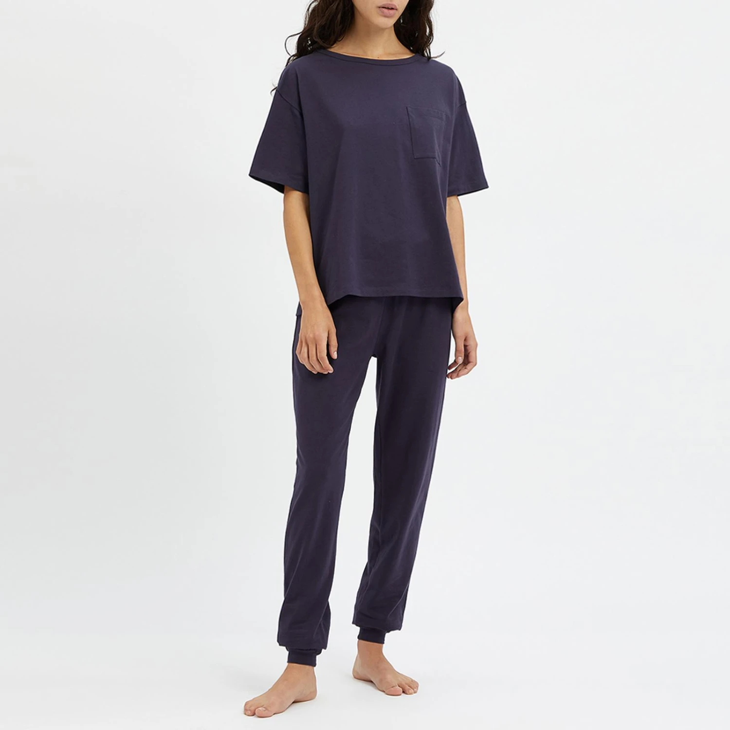 N°· Eleven Navy Cotton Short Sleeve Pyjama Set 7 N°· Eleven Navy Cotton Short Sleeve Pyjama Set - Image 5