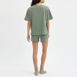 N°· Eleven Sage Cotton Pyjama Short Set -Exquisite Clothing 18341153 2
