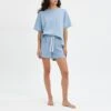 N°· Eleven Steel Blue Cotton Pyjama Short Set 1 N°· Eleven Steel Blue Cotton Pyjama Short Set -Exquisite Clothing 18341158 1