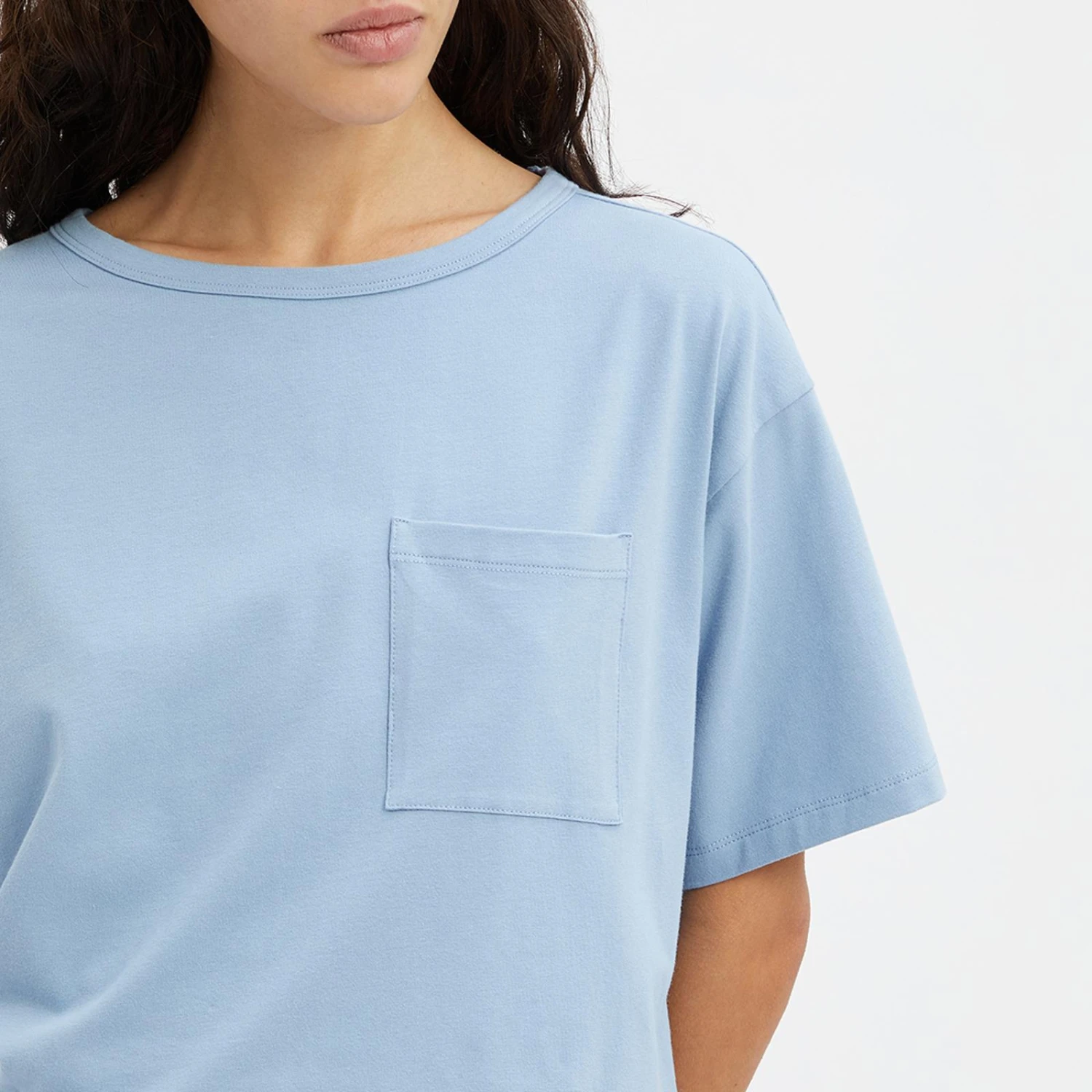 N°· Eleven Steel Blue Cotton Pyjama Short Set 5 N°· Eleven Steel Blue Cotton Pyjama Short Set - Image 3