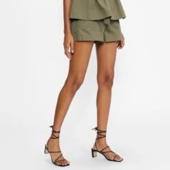 Ted Baker Khaki Ronniie D Ring Detail Shorts